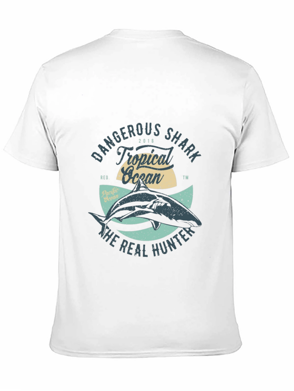 Dangerous Shark Graphic Tee - Tropical Ocean