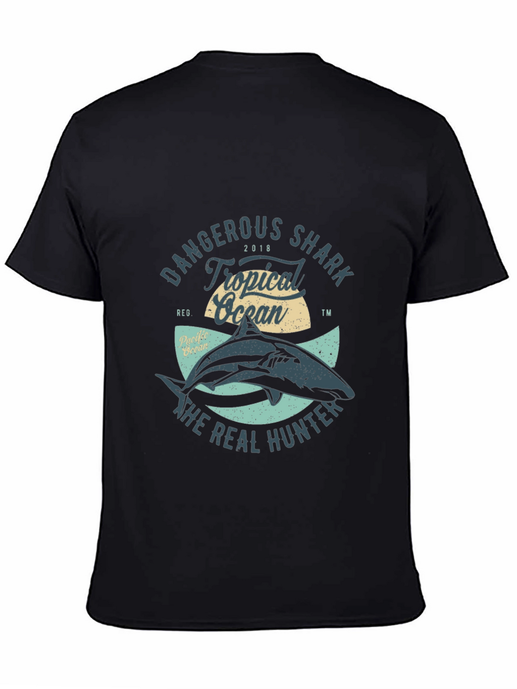 Dangerous Shark Graphic Tee - Tropical Ocean