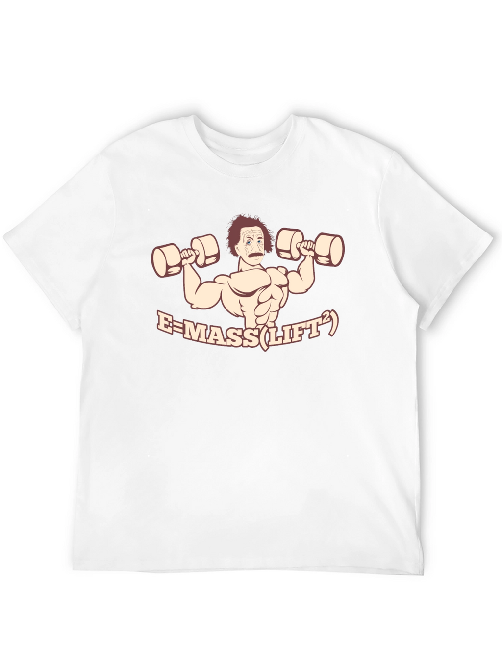 Einstein Lifting Weights Funny Graphic T-Shirt