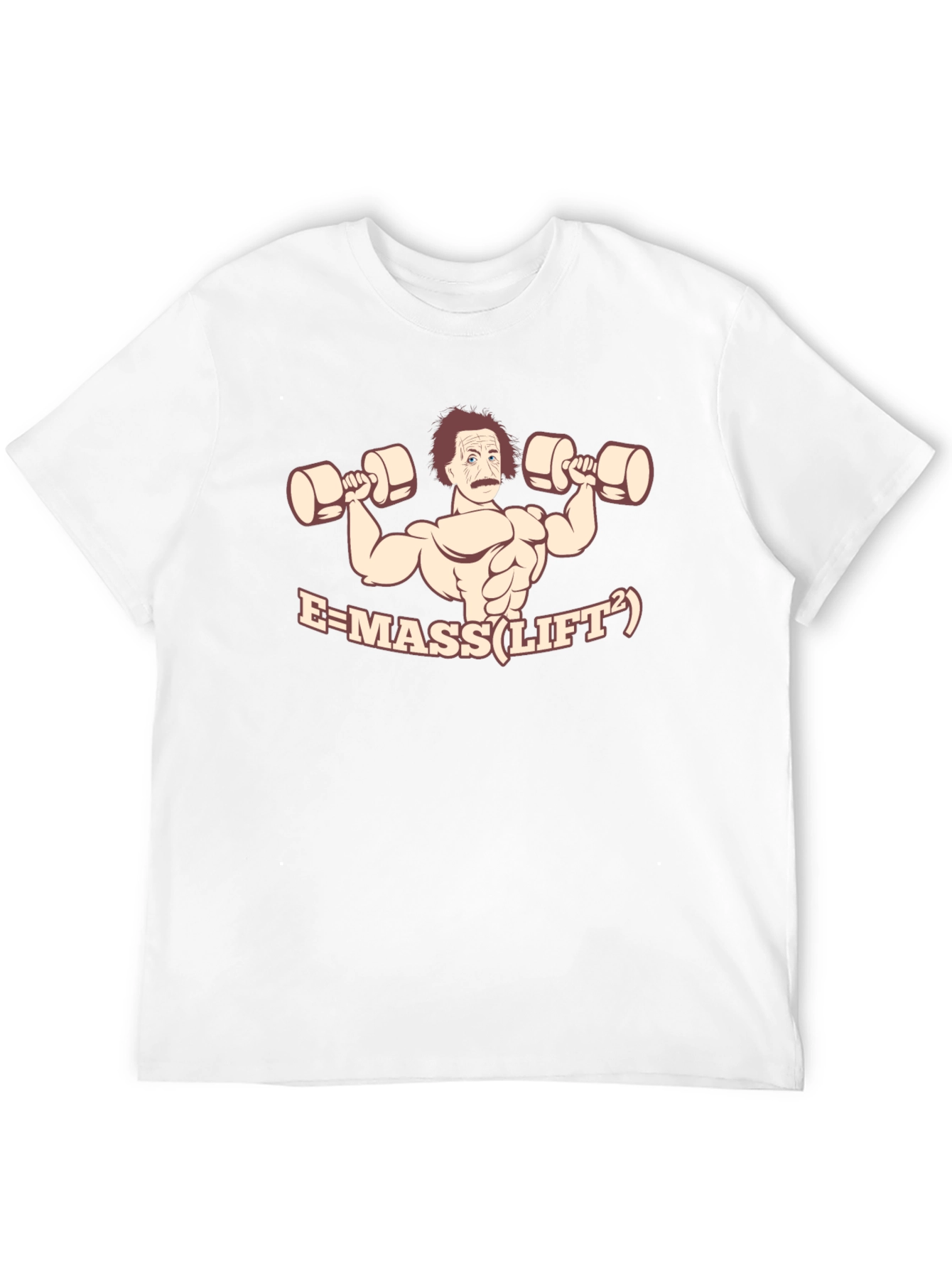 Einstein Lifting Weights Funny Graphic T-Shirt
