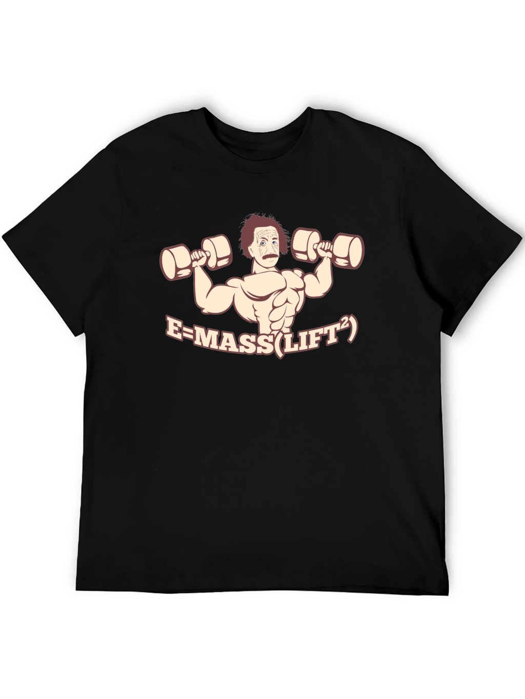 Einstein Lifting Weights Funny Graphic T-Shirt