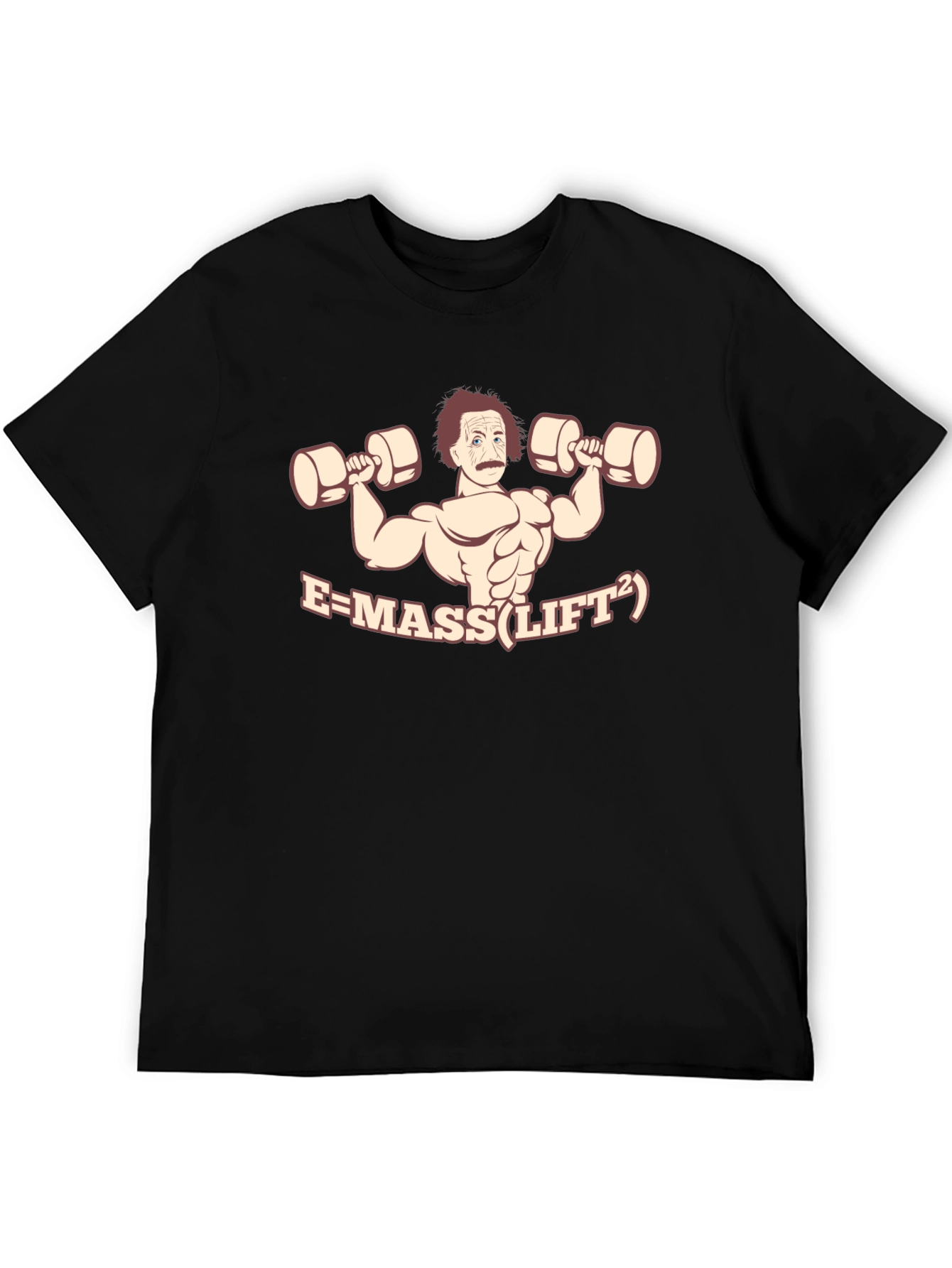 Einstein Lifting Weights Funny Graphic T-Shirt