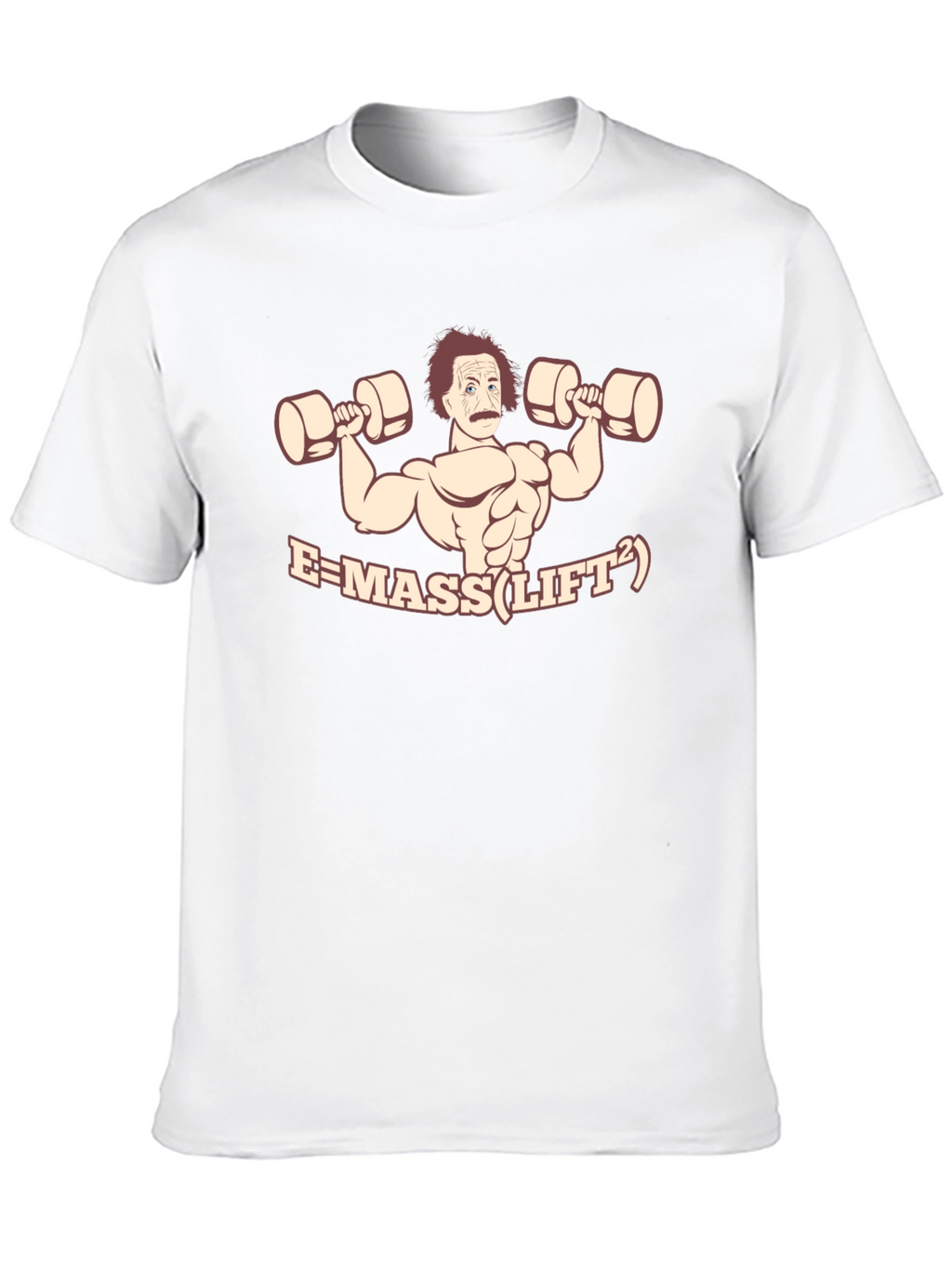 Einstein Lifting Weights Funny Graphic T-Shirt