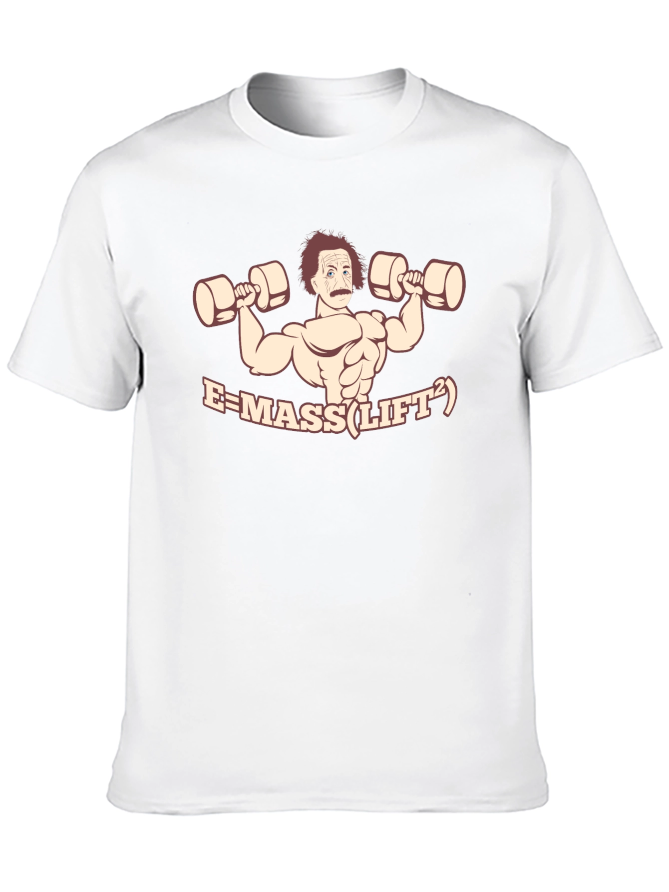 Einstein Lifting Weights Funny Graphic T-Shirt