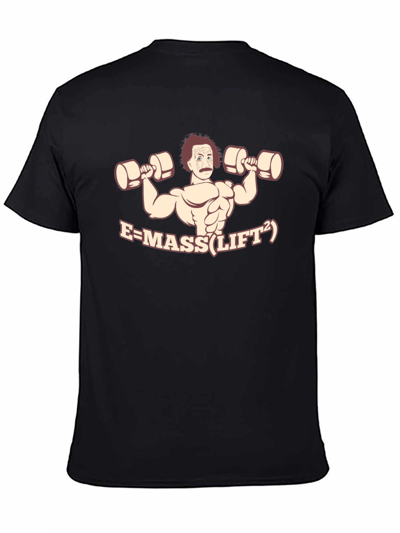 Einstein Lifting Weights Funny Graphic T-Shirt