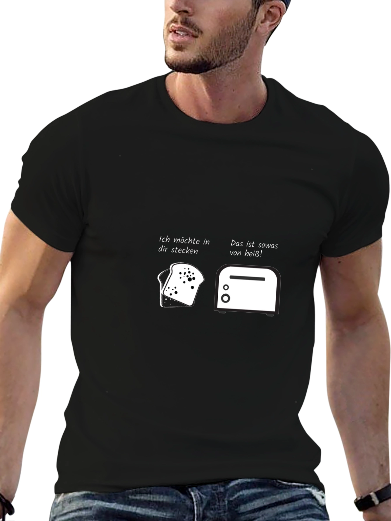 Humorous Toast and Toaster Graphic T-Shirt