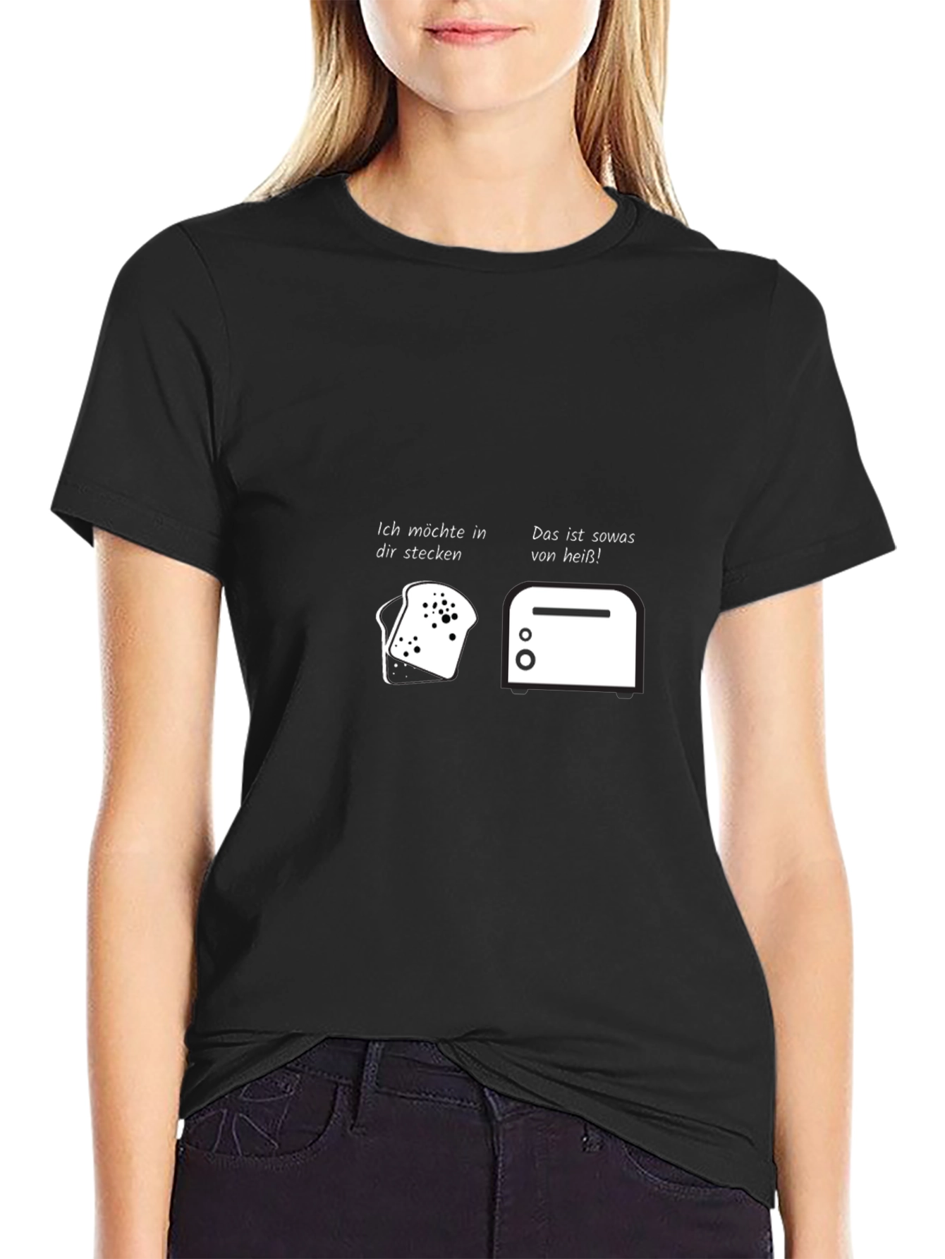 Humorous Toast and Toaster Graphic T-Shirt