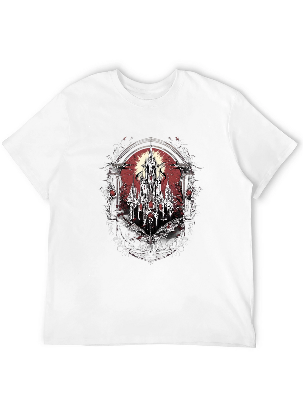 Gothic Castle T-Shirt - Dark Fantasy Tee