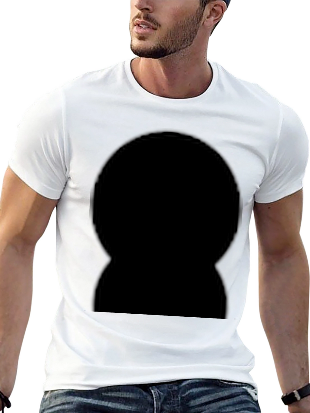 Mens Black Crew Neck T-Shirt