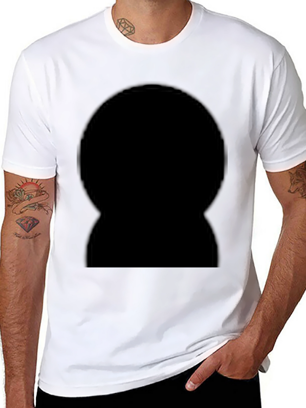 Mens Black Crew Neck T-Shirt