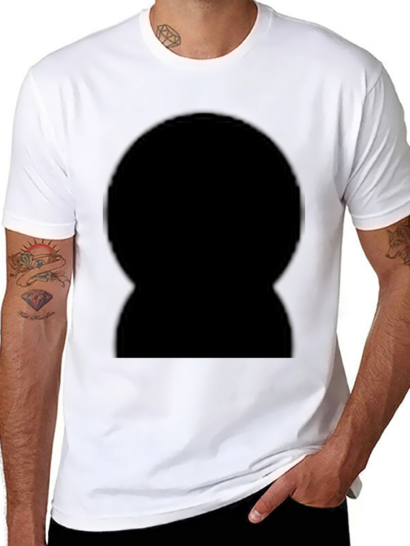 Mens Black Crew Neck T-Shirt
