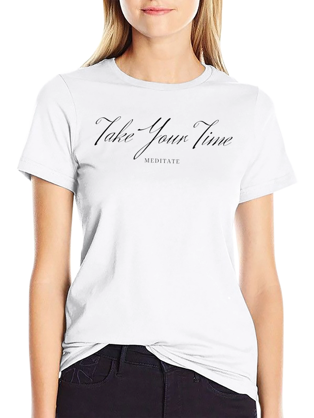 Meditate Mens Black T-Shirt - Take Your Time