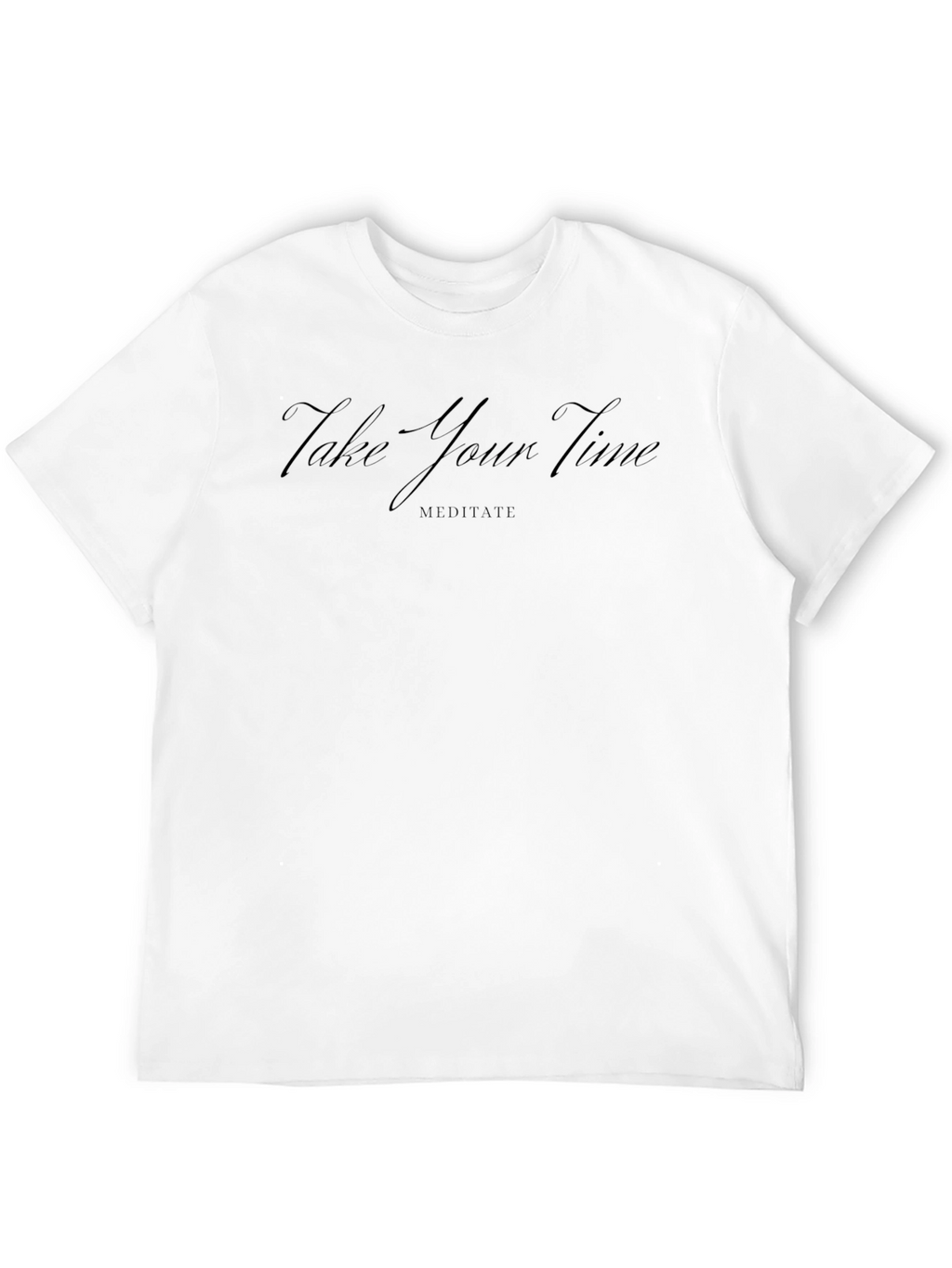 Meditate Mens Black T-Shirt - Take Your Time