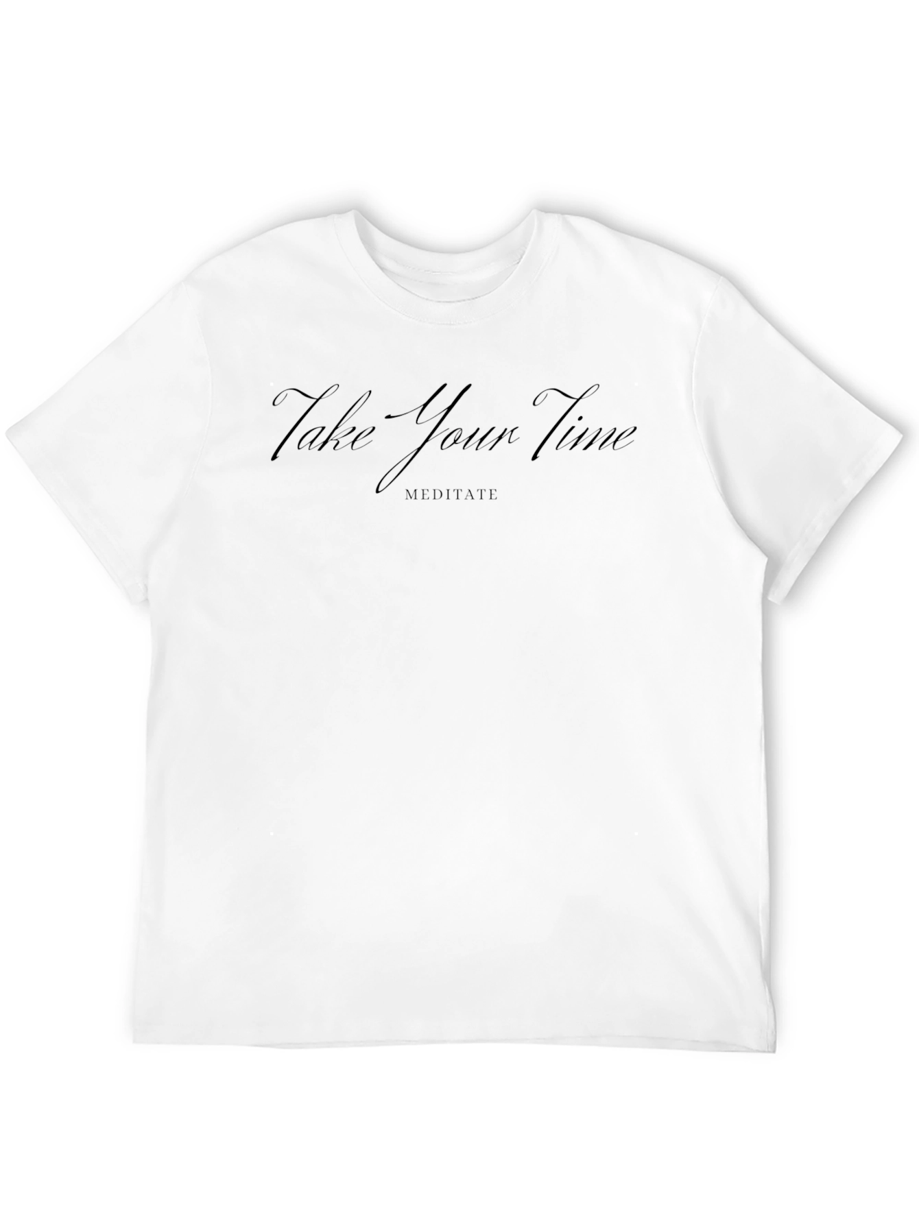Meditate Mens Black T-Shirt - Take Your Time