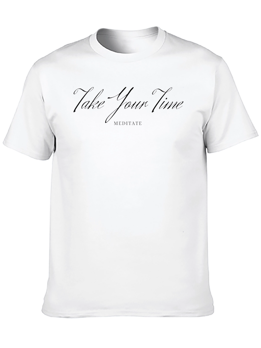 Meditate Mens Black T-Shirt - Take Your Time