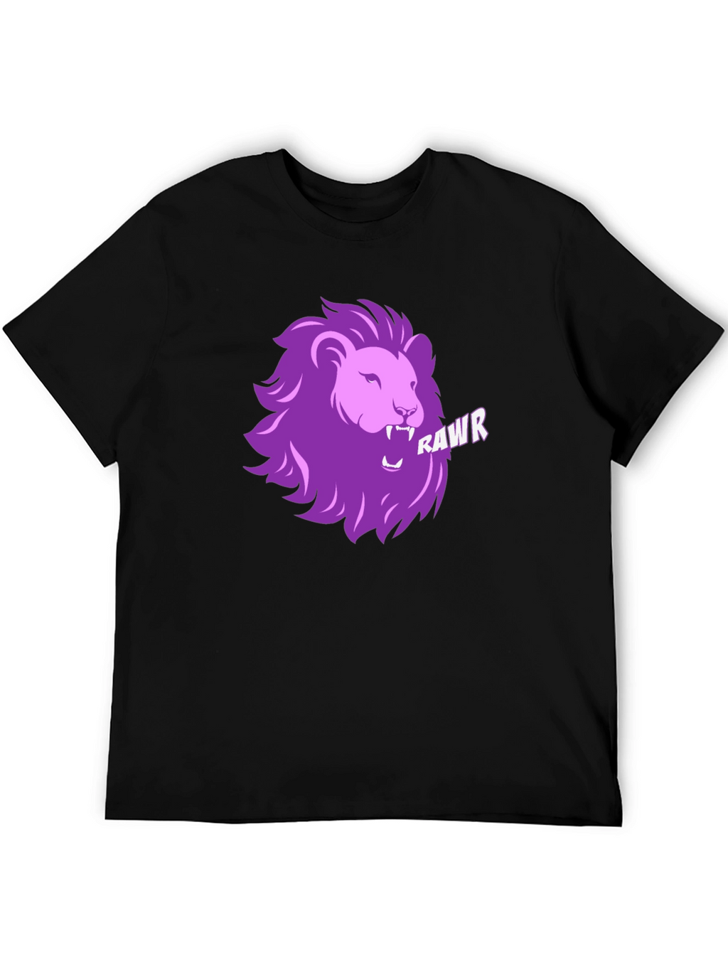 Rawr Lion Graphic T-Shirt - Black