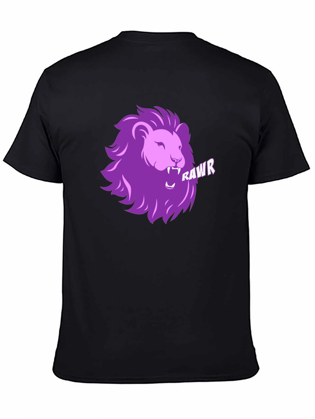 Rawr Lion Graphic T-Shirt - Black