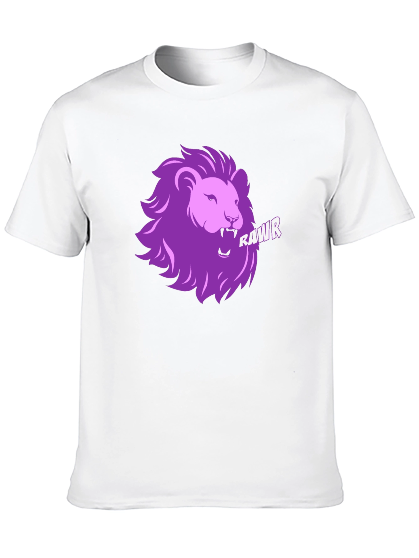 Rawr Lion Graphic T-Shirt - Black