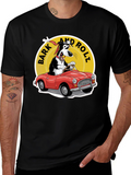 Bark and Roll T-Shirt - Dog Driving Car