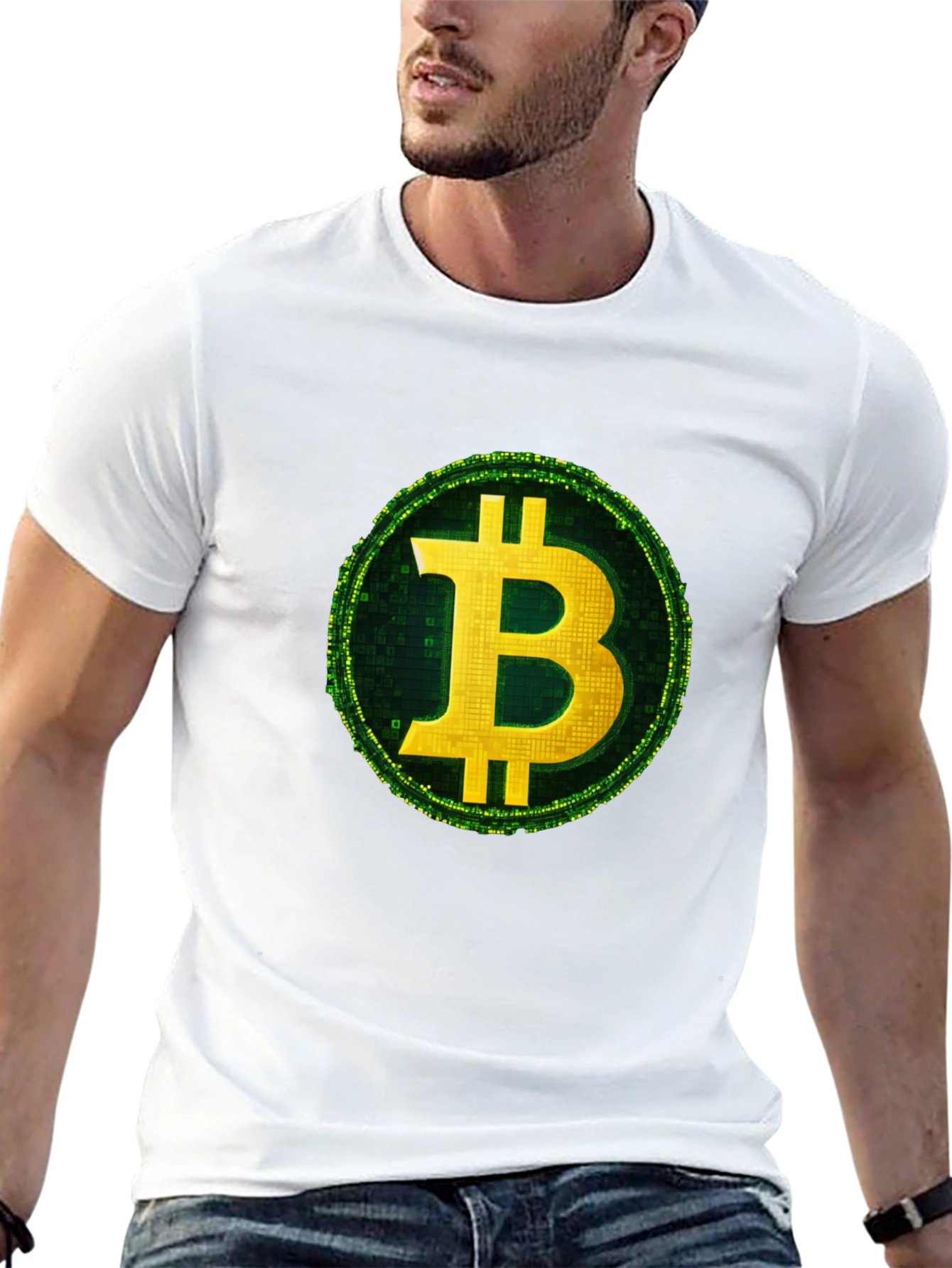 Bitcoin Logo Graphic T-Shirt - Crypto Currency Tee