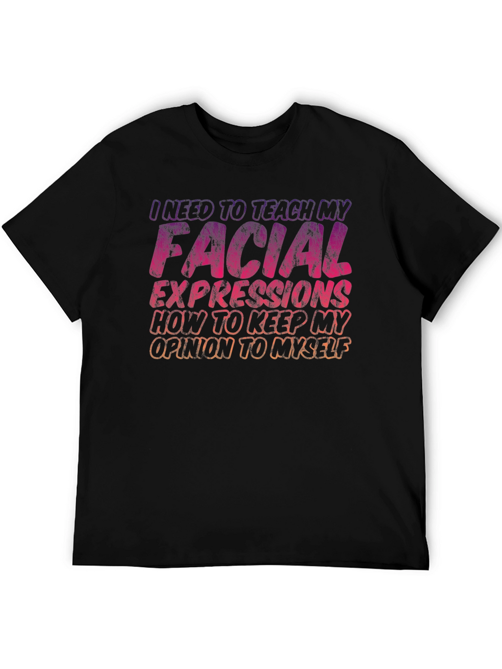 Funny Graphic Tee - Facial Expressions