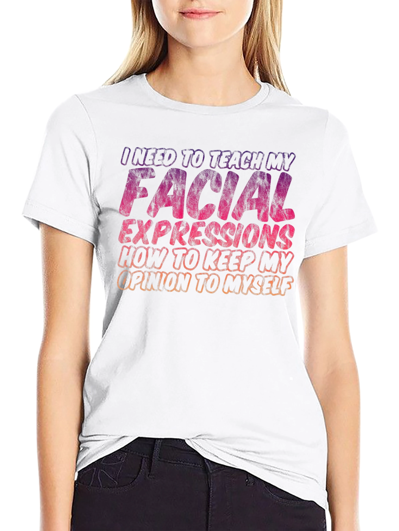 Funny Graphic Tee - Facial Expressions