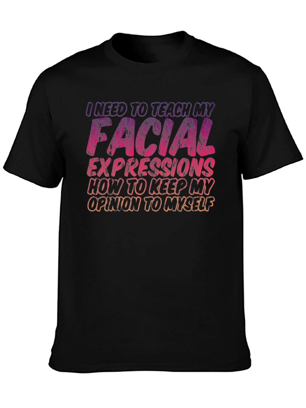Funny Graphic Tee - Facial Expressions