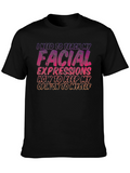 Funny Graphic Tee - Facial Expressions