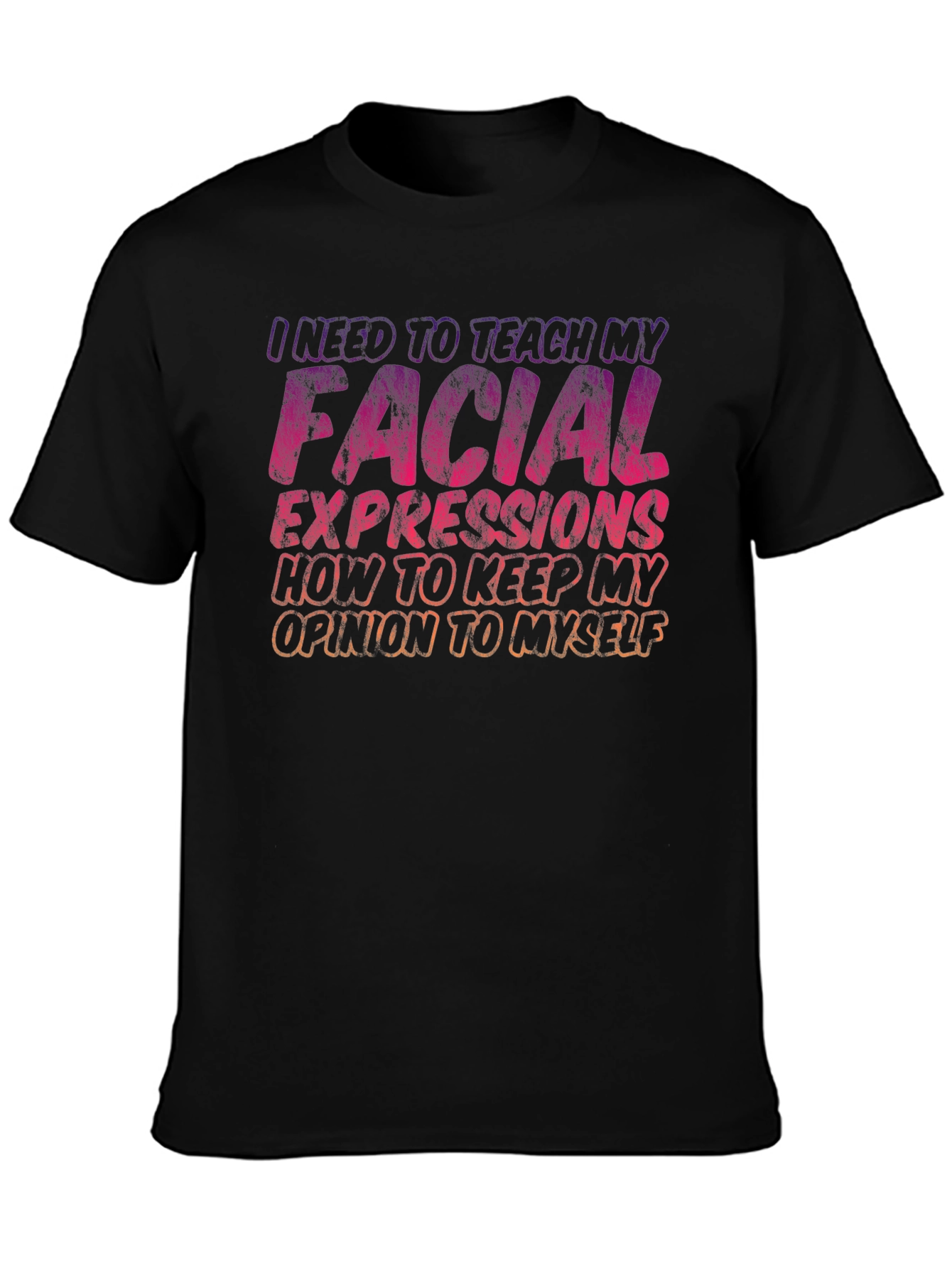 Funny Graphic Tee - Facial Expressions