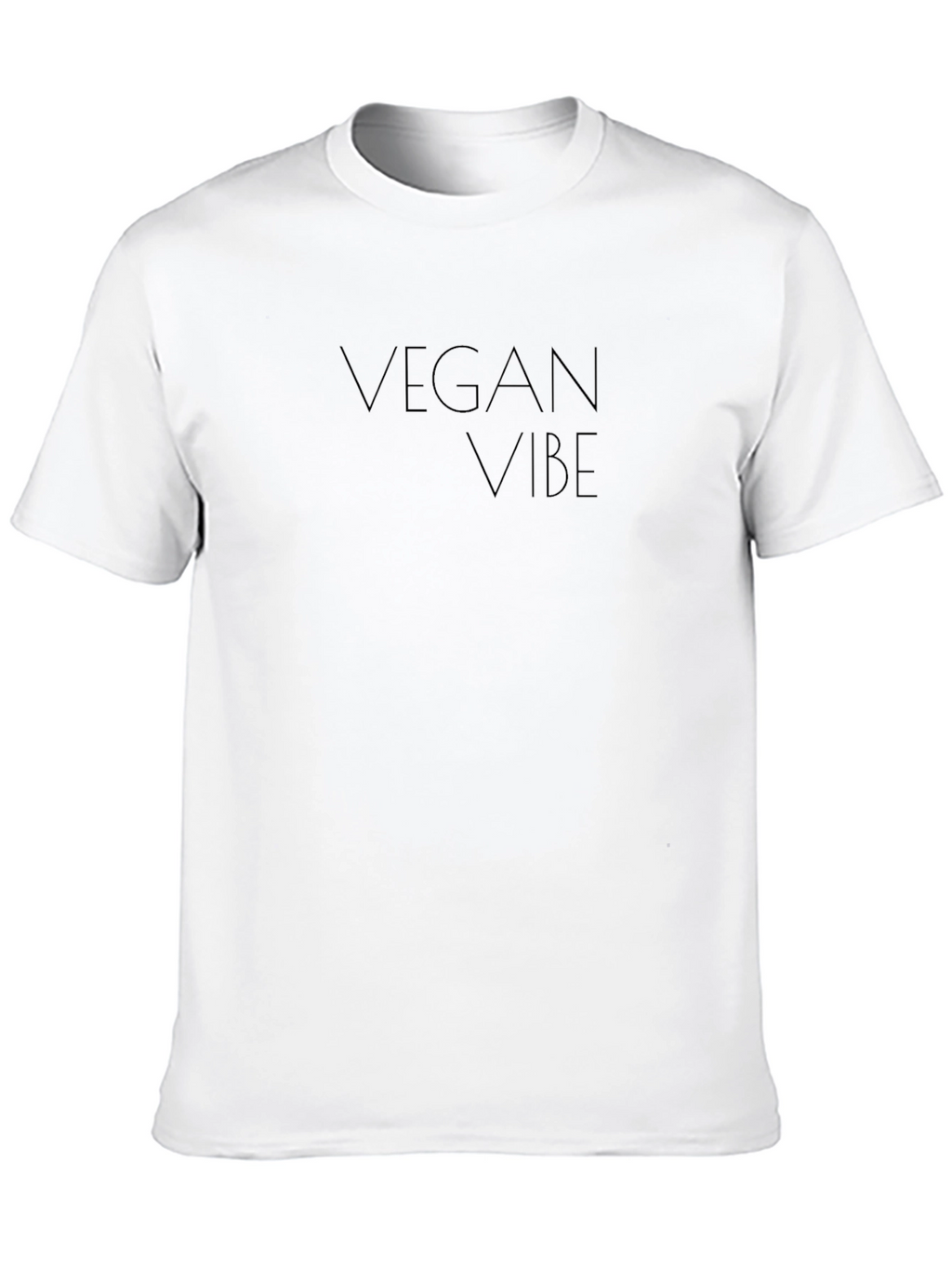 Vegan Vibe T-Shirt - Black Crew Neck Tee