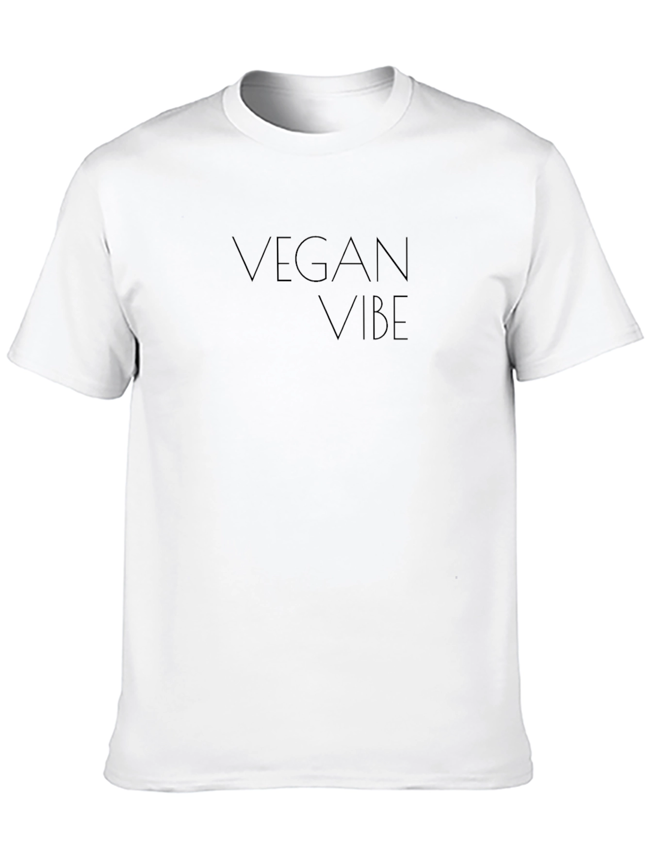 Vegan Vibe T-Shirt - Black Crew Neck Tee