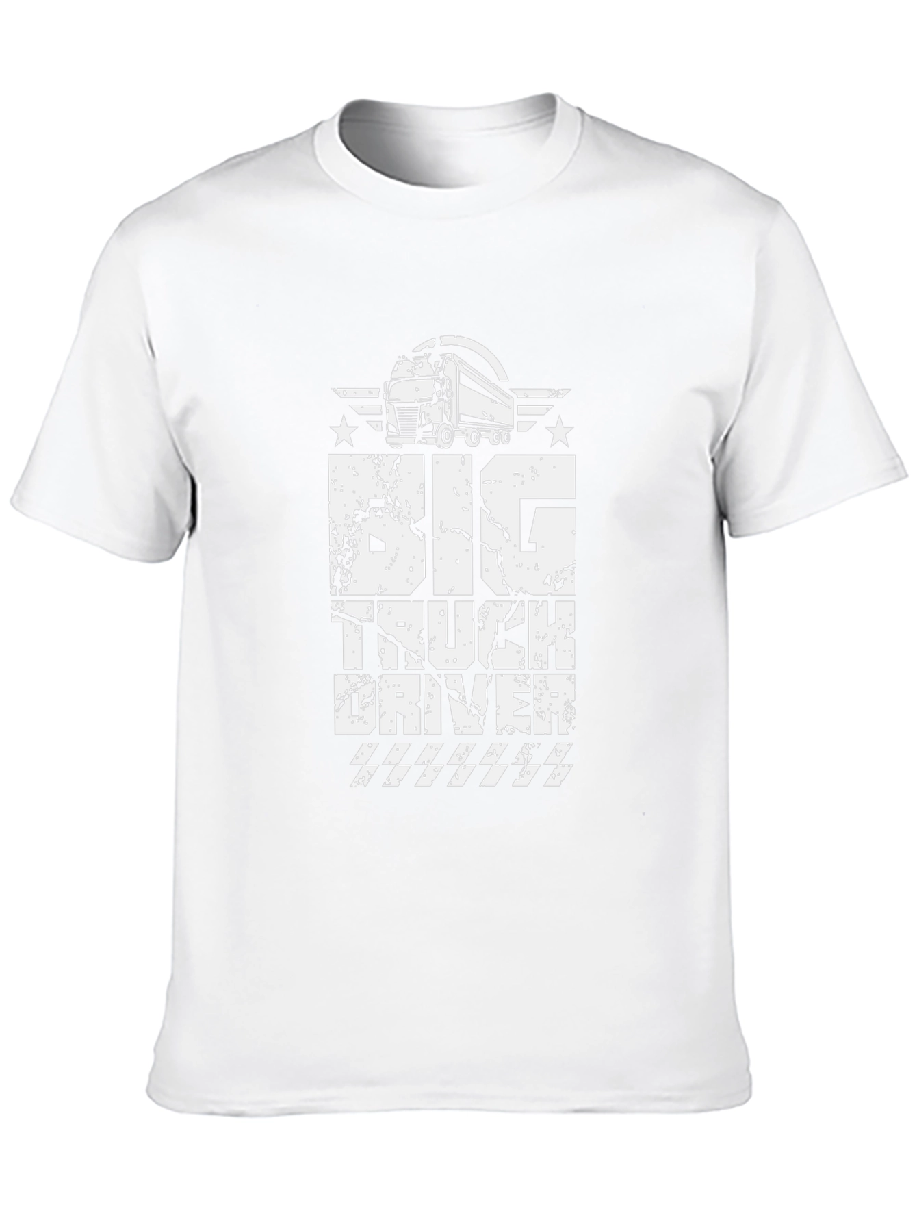 Big Truck Driver Graphic Tee - Black Cotton T-Shirt