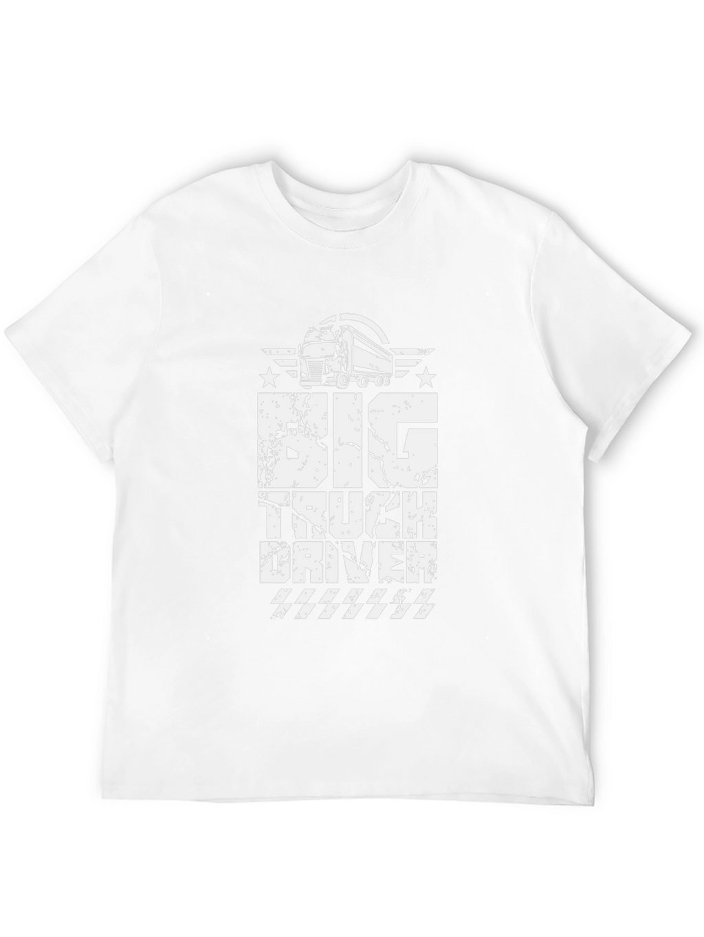 Big Truck Driver Graphic Tee - Black Cotton T-Shirt