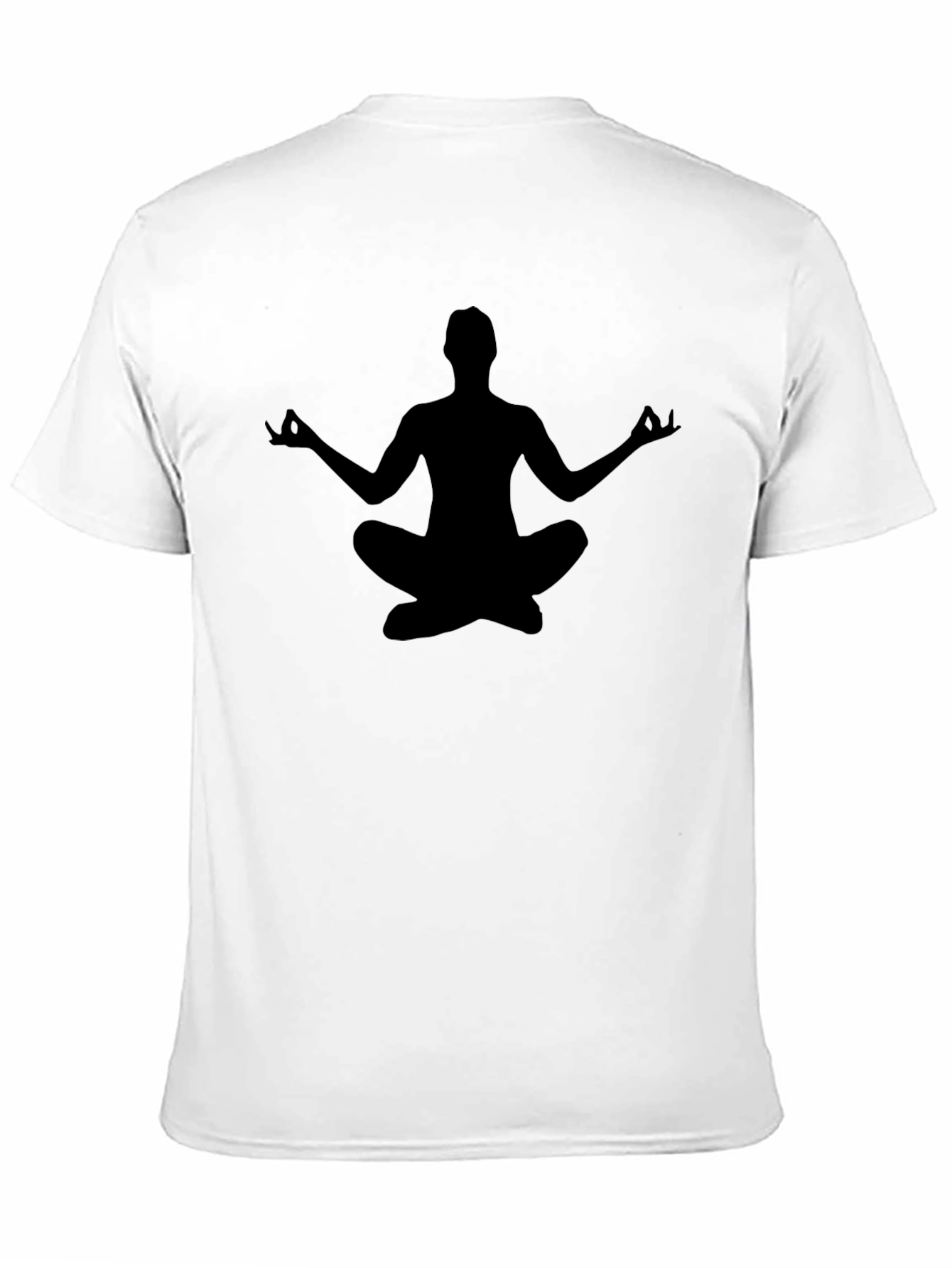 Meditate T-Shirt - Black Yoga Silhouette Tee