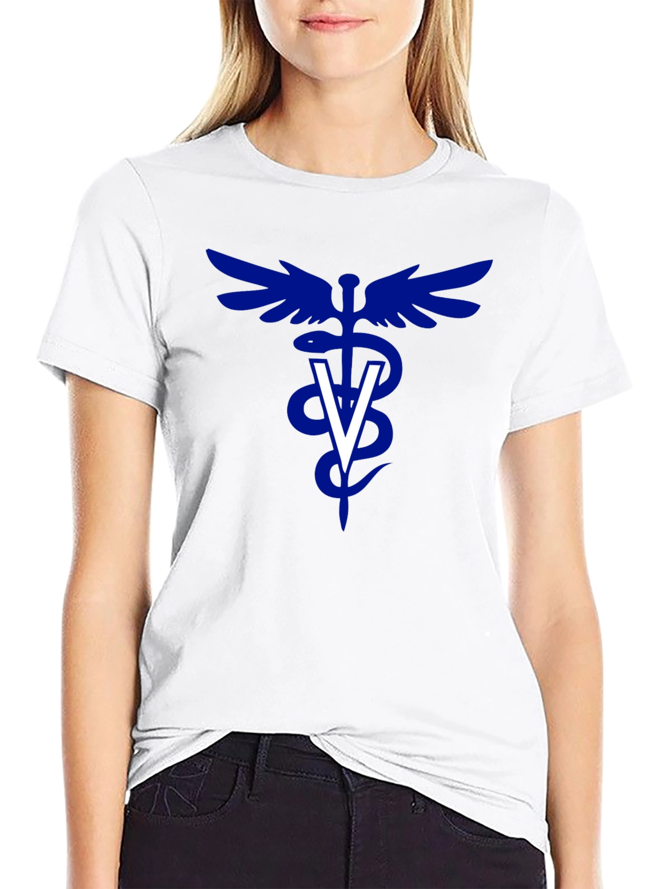 Vet Caduceus T-Shirt - Classic Symbol Tee