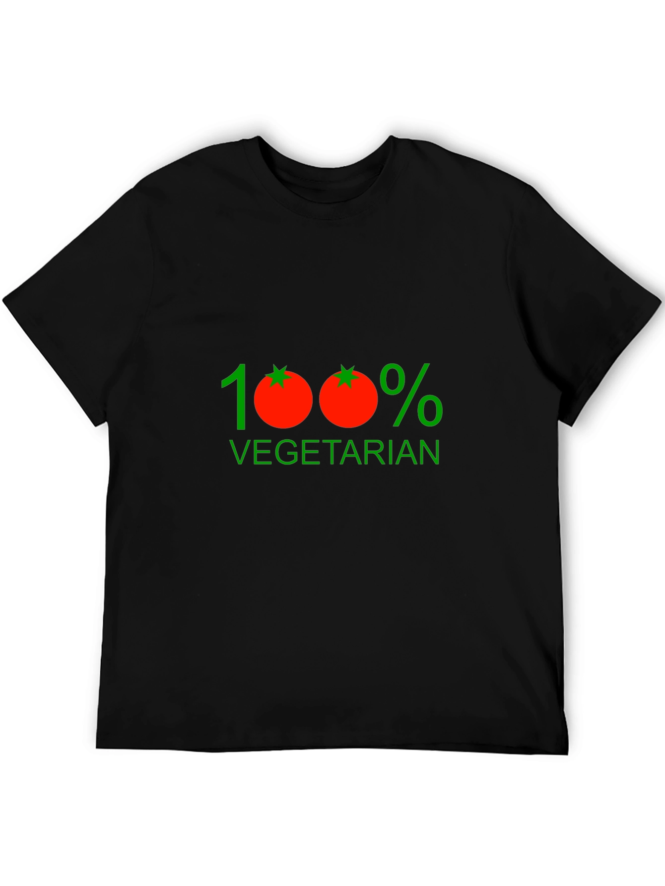 100% Vegetarian Graphic Tee - Black