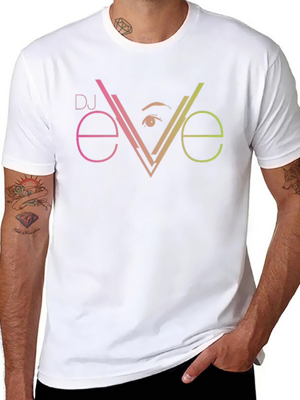 DJ Eve Graphic Tee - Black Cotton