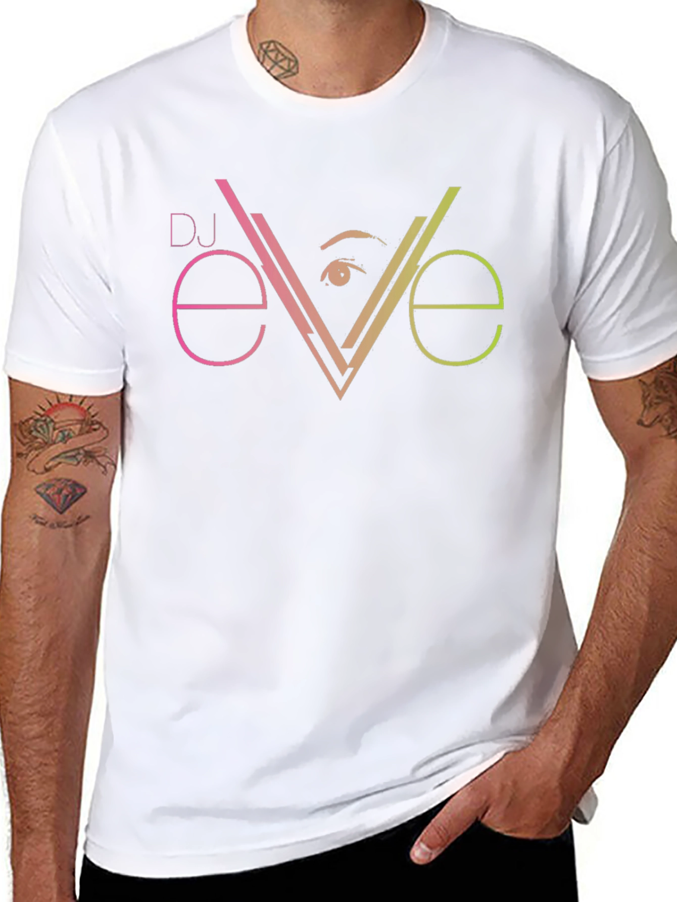 DJ Eve Graphic Tee - Black Cotton