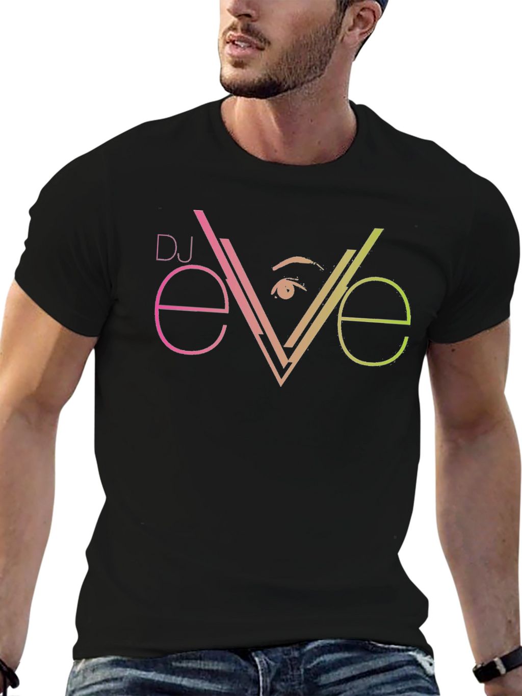 DJ Eve Graphic Tee - Black Cotton