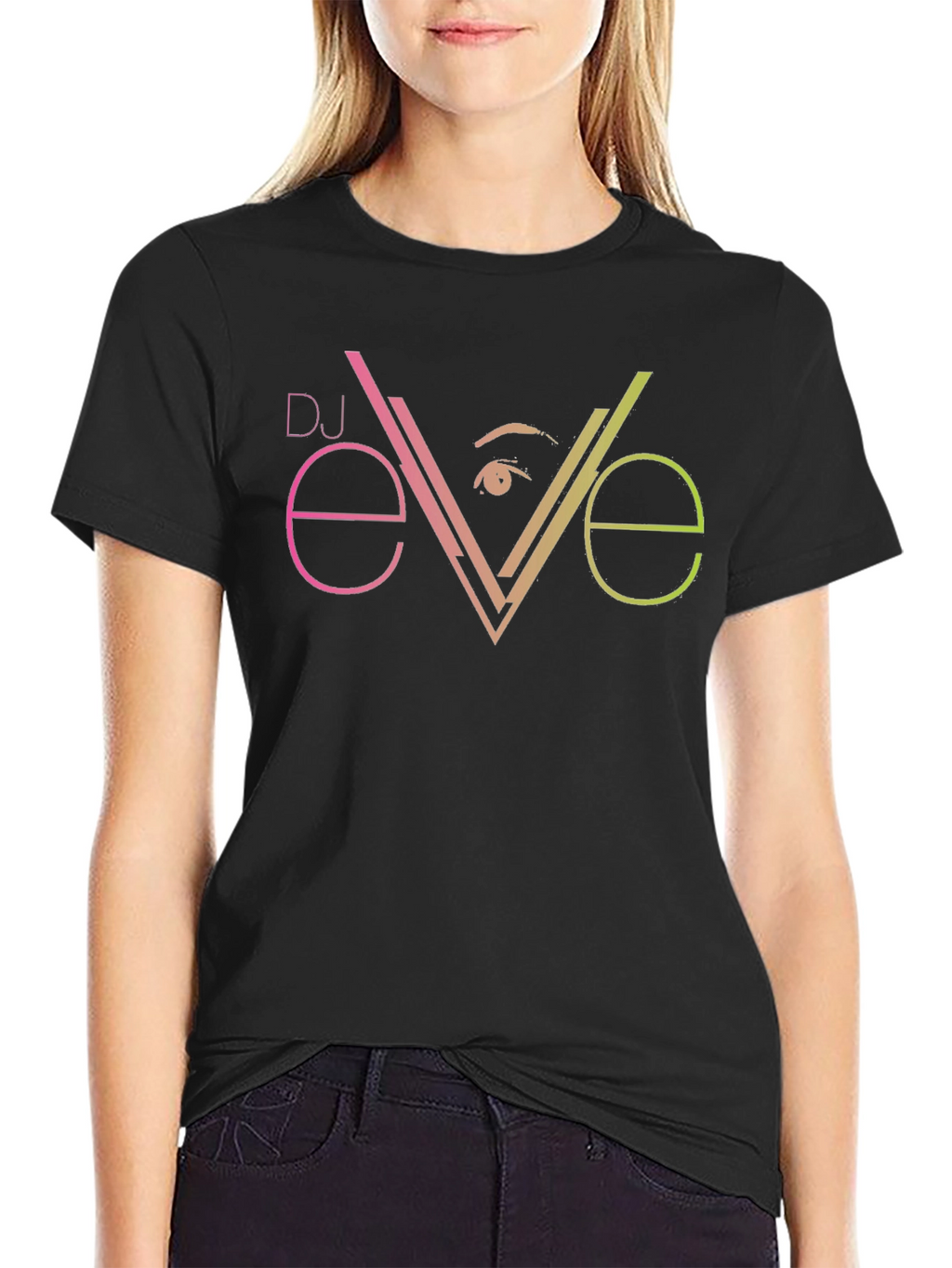 DJ Eve Graphic Tee - Black Cotton