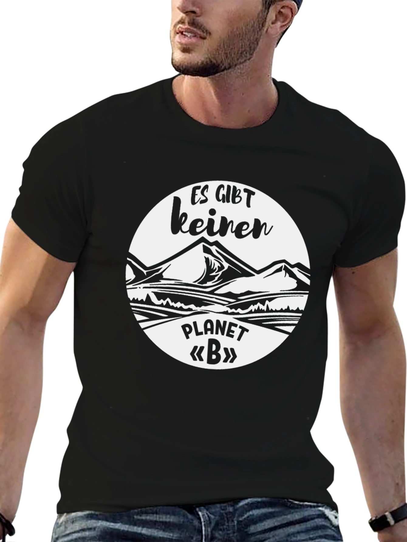 Es Gibt Keinen Planet B Black Graphic Tee