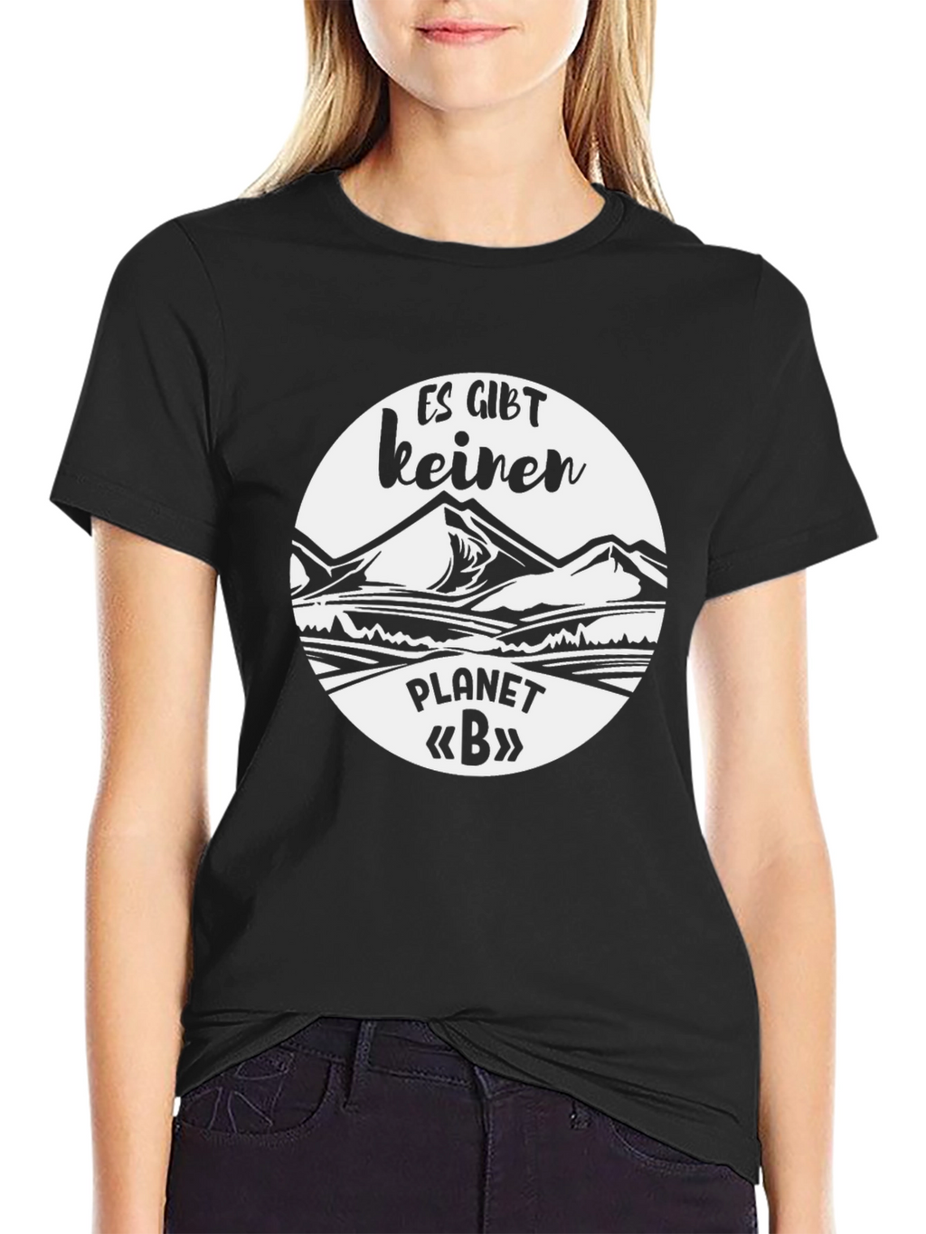 Es Gibt Keinen Planet B Black Graphic Tee