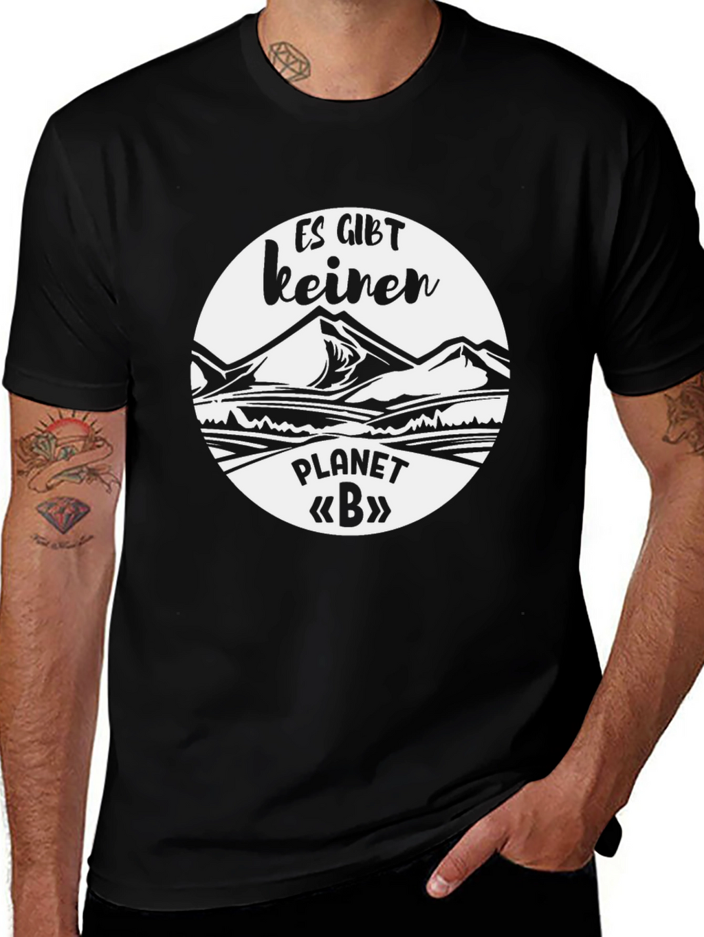 Es Gibt Keinen Planet B Black Graphic Tee