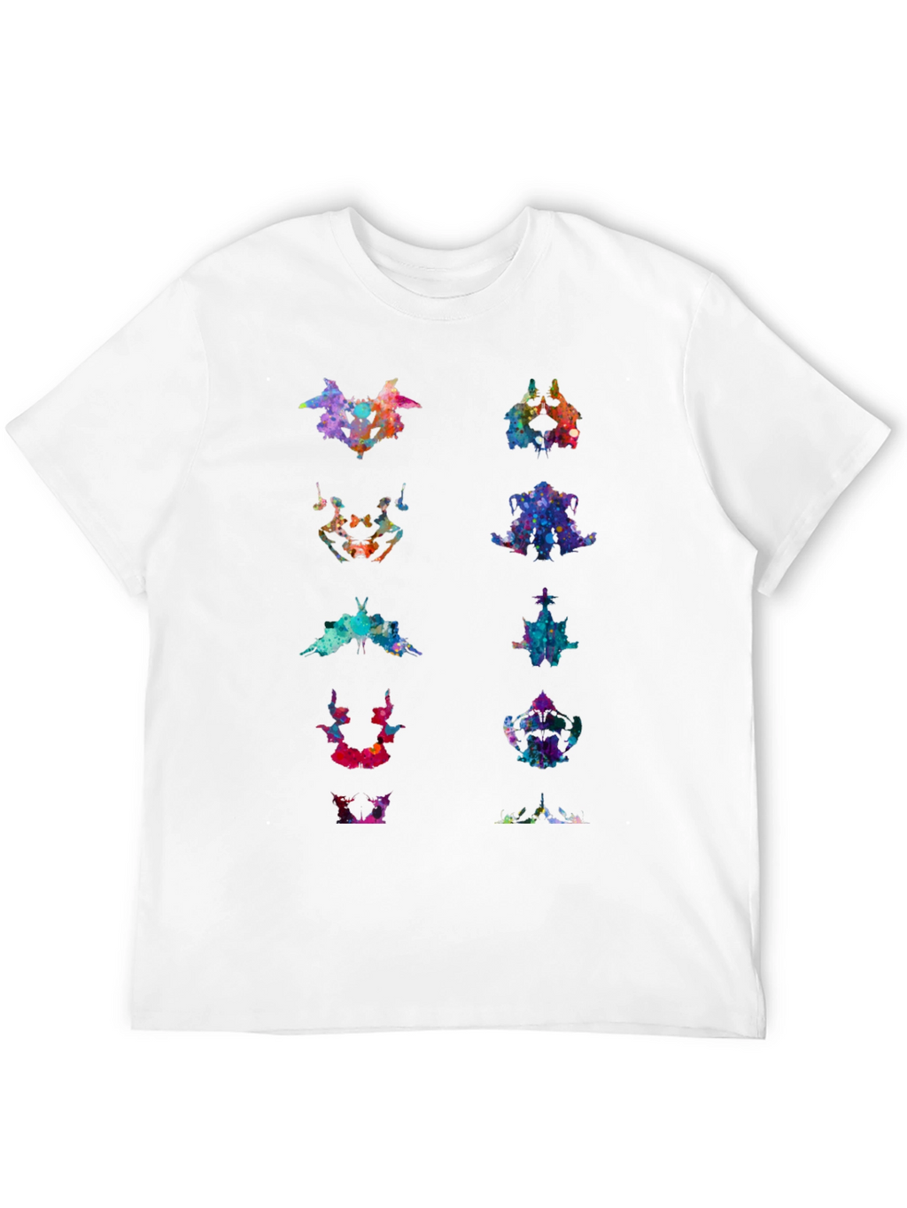 Rorschach Inkblot Art Print Black T-Shirt