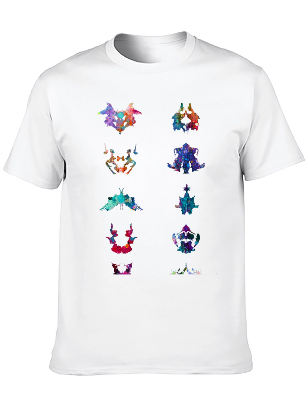 Rorschach Inkblot Art Print Black T-Shirt