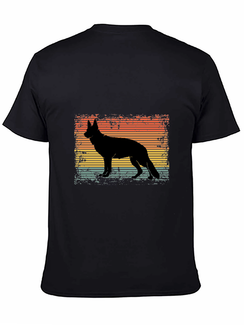 Retro German Shepherd Silhouette T-Shirt