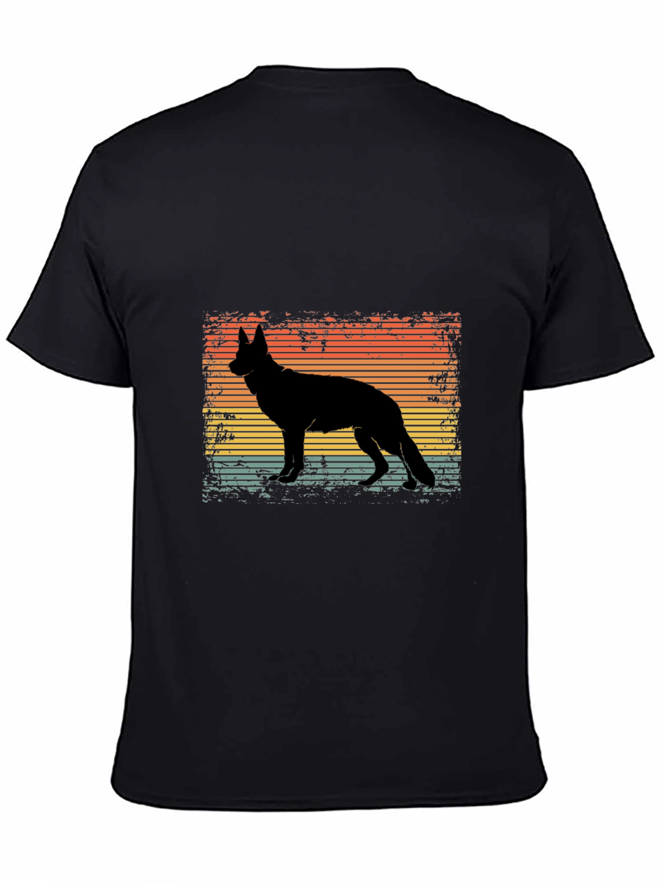 Retro German Shepherd Silhouette T-Shirt