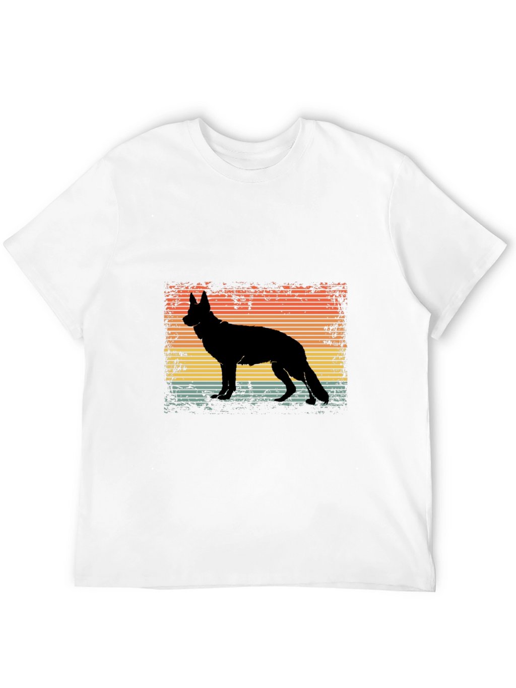 Retro German Shepherd Silhouette T-Shirt