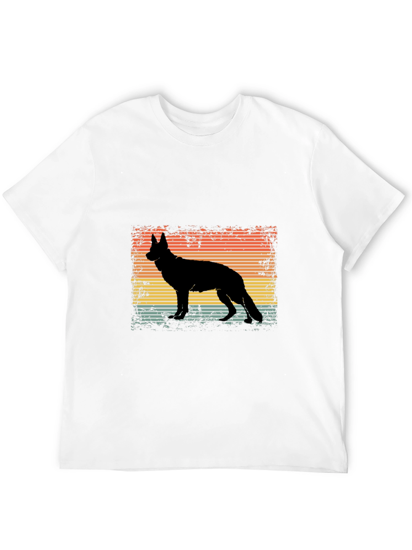 Retro German Shepherd Silhouette T-Shirt