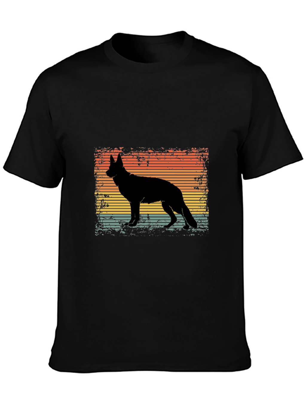 Retro German Shepherd Silhouette T-Shirt